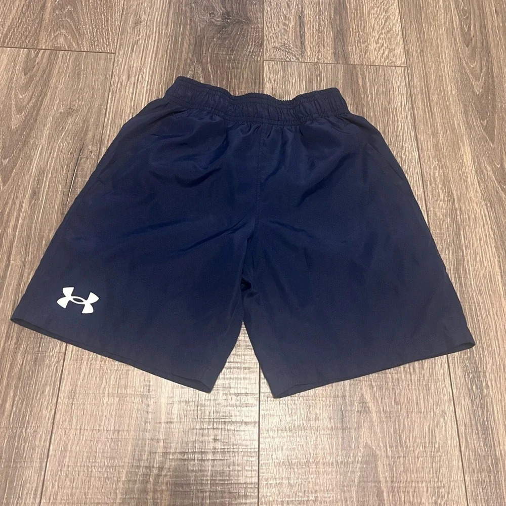 Under Armour Kids Boys Light Weight Navy Blue Shorts Size 6